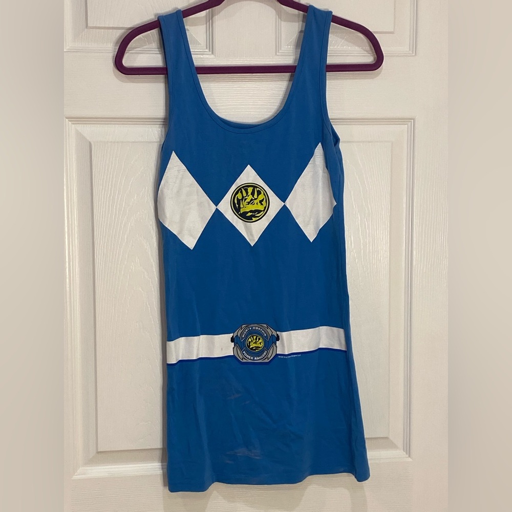 Mighty Fine Blue Power Ranger tank dress